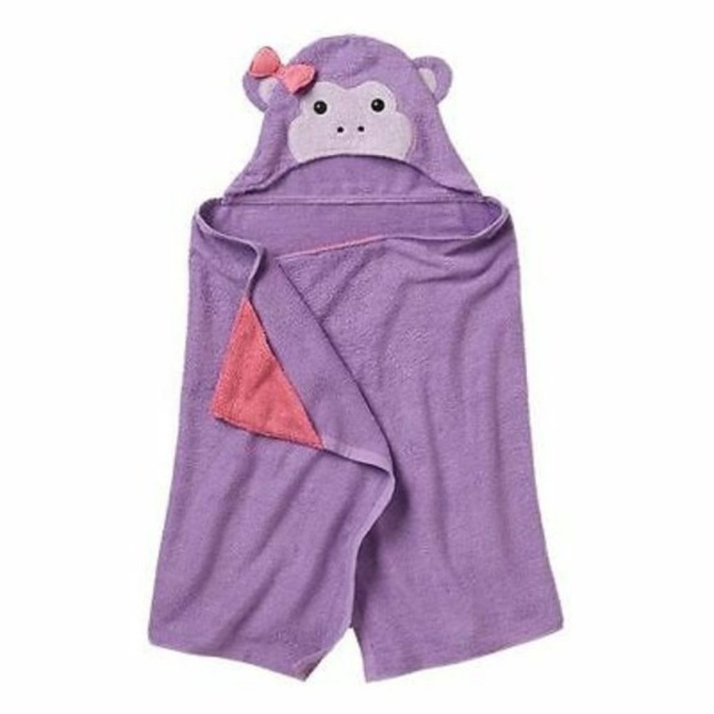 Jumping Beans Hooded Bath Wrap Monkey Kids NWT